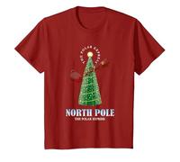 The Polar Express North Pole T-Shirt, Youth, Cranberry Red, Small