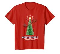 The Polar Express North Pole T-Shirt, Youth, Red, Large