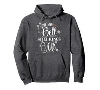 The Polar Express The Bell Still Rings Pullover Hoodie, Adult Unisex, Dark Heather Grey, Medium