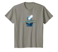 The Polar Express Train Logo T-Shirt, Youth, Slate Grey, X-Small