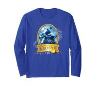 The Polar Express True Believer Long Sleeve T-Shirt, Adult Unisex, Royal Blue, Medium