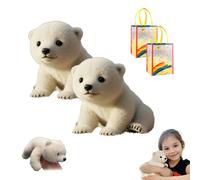 The Polar Pal - The Plush That Calms You in Seconds, Ultra-Soft Fur, Interactive, Realistic Polar Bear Plush Toy, For Children and Adults (2Pcs)
