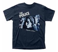 The Police Reggatta de Blanc T Shirt Mens Licensed Rock N Roll Band Navy Blue Blue L