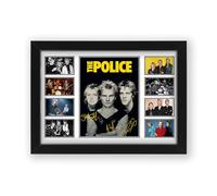 The Police Signed Poster Print - Limited Edition Autograph Fan Gift - Collectible Memorabilia Merchandise (Framed A3 (30x40cm))