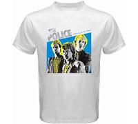 The Police Walking On The Moon English Rock Band Men's T-Shirt White L