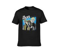 The Police Walking On The Moon English Rock Unisex 100% Cotton Short-Sleeve T-Shirts Black XXL