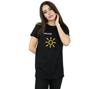 The Police Women's Invisible Sun Boyfriend Fit T-Shirt Black Medium