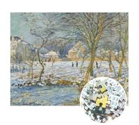 The Pond Snow Effect by Claude Monet Jigsaw Puzzle 1000 Pieces Art Puzzles for Adult Museum Collection Famous Paintings (The Pond, Snow Effect)