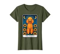 The Poodle Tarot Card T-Shirt, Women, Olive Green, 3X-Large
