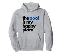 The Pool Is My Happy Place, Summer Swimming Pullover Hoodie
