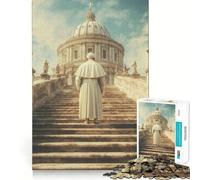 The Pope Ascends to The Vatican Dome Teenagers 1000 Piece Jigsaw Puzzle Memory Gain Light Relax Design Assembly Wall Art Decor (50x75cm)