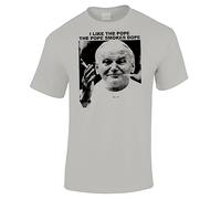 The Pope Smokes Dope Mens T Shirt, Grey, Large