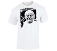 The Pope Smokes Dope Mens T Shirt, White, Large