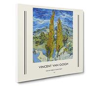 The Poplar Trees By Vincent Van Gogh Canvas Print | Gallery Wrapped 30mm Frame Wall Art | 20x20 inches | Ready to Hang | Impressionist Landscape Picture | Living Room Bedroom Lounge Office