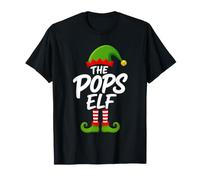 The Pops Elf Matching Family Group Christmas Grandfather T-Shirt