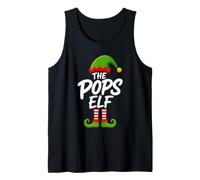 The Pops Elf Matching Family Group Christmas Grandfather Tank Top