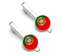 The Portuguese Republic National Emblem National Flag Personalised Men Men Tie Clip Wedding Gift for Best Man, Groomsman, Usher, Birthday