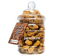 The Posh Pig - 7 flavours - 300g Gift Jar - High Protein, Low Carb, Quality Pork Crackling (BBQ Pulled Pork)