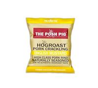 The Posh Pig Double Hand Cooked Premium Pork Crackling (5x40g Packets) High Protein, Low Carb (English Mustard)