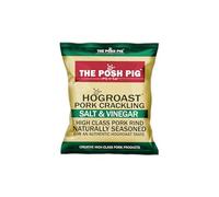 The Posh Pig Double Hand Cooked Premium Pork Crackling (5x40g Packets) High Protein, Low Carb (Salt & Vinegar)
