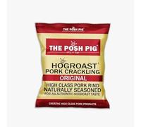 The Posh Pig Double Hand Cooked Premium Pork Crackling (5x40g Packets) High Protein, Low Carb (Salted)