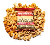 The Posh Pig Double Hand Cooked Premium Pork Crackling (5x45g Packets) High Protein, Low Carb (BBQ Bacon Rib)