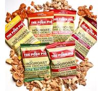The Posh Pig Mixed Flavoured Double Hand Cooked Premium Pork Crackling (18x40g Packets) High Protein, Low Carb.