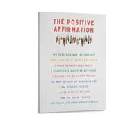 The Positive Affirmation Mental HealthWall Art Prints Neutral Vintage Canvas Posters Painting For Home Bedroom Dorm Wall Decor 24x36inch(60x90cm)