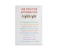 The Positive Affirmation Mental HealthWall Art Prints Neutral Vintage Canvas Posters Painting For Home Bedroom Dorm Wall Decor 20x30inch(50x75cm)