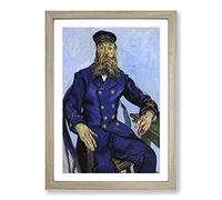 The Postman Joseph Roulin by Vincent Van Gogh Framed Print | A2 Oak Framed Wall Art | Ready to Hang | Modern Historical Picture | Living Room Bedroom Lounge Office