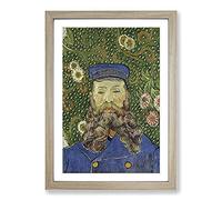 The Postman Joseph Roulin Vol.1 by Vincent Van Gogh Framed Print | A2 Oak Framed Wall Art | Ready to Hang | Modern Historical Picture | Living Room Bedroom Lounge Office