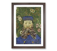 The Postman Joseph Roulin Vol.1 by Vincent Van Gogh Framed Print | A2 Walnut Framed Wall Art | Ready to Hang | Modern Historical Picture | Living Room Bedroom Lounge Office