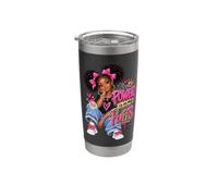 The Power is in My Puffs Black Girl Magic Kids Pride Afro Stainless Steel Insulated Tumbler
