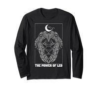 The Power of Leo Zodiac Lion Constellation Moon Art Long Sleeve T-Shirt