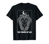 The Power of Leo Zodiac Lion Constellation Moon Art T-Shirt