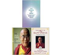 The Power of Now, The Dalai Lamas Book of Wisdom, The Art of Happiness 3 Books Collection Set