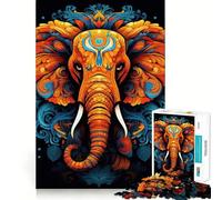 The Power of The Elephant Jigsaw Puzzles for Adults 1000 Pieces Brain Challenge Toy Quiet Fun Precise Cut Wall Art Decor (38x26cm)