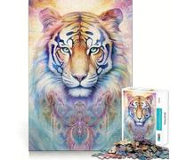 The Power of The Tiger Jigsaw Puzzles for Adults 1000 Piece Memory Boost Cozy Time Pattern Assembly Santa Wish List (38x52cm)