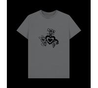 The Powerpuff Girls Black Outline Charcoal T-Shirt The Powerpuff Girls Mid Grey L