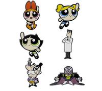 The Powerpuff Girls Mystery Enamel Pin Blind Box Series, Blossom, Bubbles, Buttercup, Professor Utonium, Mojo Jojo, or Mayor of Townsville, One Size, Metal, no gemstone