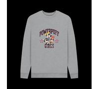 The Powerpuff Girls Script Graphic Logo Heather Grey Sweatshirt The Powerpuff Girls Light Grey XL