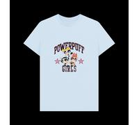 The Powerpuff Girls Script Graphic Logo Light Blue T-Shirt The Powerpuff Girls Baby Blue XL