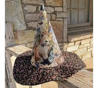 The Prairie Misfit Handmade Vintage Cottagecore Halloween Witch Hat, Renaissance Costume, Witchy Style (07)