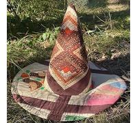 The Prairie Misfit Handmade Vintage Cottagecore Halloween Witch Hat, Renaissance Costume, Witchy Style (01)