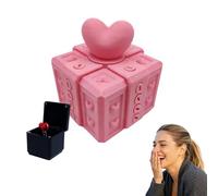 The Prank Box - a Valentine's Gift That Makes Them Earn the Love, Hilarious Screw Challenge, Annoying Gift Box with Screws, 3D Printed Annoying Present Boxs, Valentine Gifts for Lover(E-,Heart)
