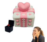 The Prank Box - a Valentine's Gift That Makes Them Earn the Love, Hilarious Screw Challenge, Annoying Gift Box with Screws, 3D Printed Annoying Present Boxs, Valentine Gifts for Lover(B-,Heart)