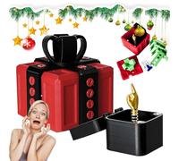 The Prank Box - Hilarious Screw Challenge With Middle Finger Surprise, 2026 New Annoying Funny 3d Printed Screw Gifts Boxes, Funny (Black And Red)