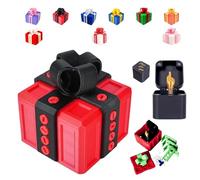 The Prank Box - Hilarious Screw Challenge with Middle Finger Surprise, The Annoying Present with Middle Finger, Prank Gift Box for Birthday, Christmas, Halloween(Red Black)