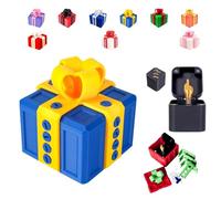 The Prank Box - Hilarious Screw Challenge with Middle Finger Surprise, The Annoying Present with Middle Finger, Prank Gift Box for Birthday, Christmas, Halloween(Blue-Gold)