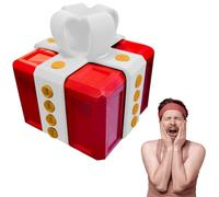 The Prank Box - Hilariously Annoying Christmas Gifts & White Elephant Present, Xmas 3D Printed Screw Challenge Box, Funny Gag Gift for Birthdays, Halloween & Secret Santa (Red & White)